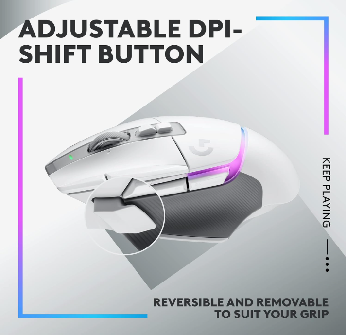 Logitech G502 X Plus reversible DPI shift thumb button