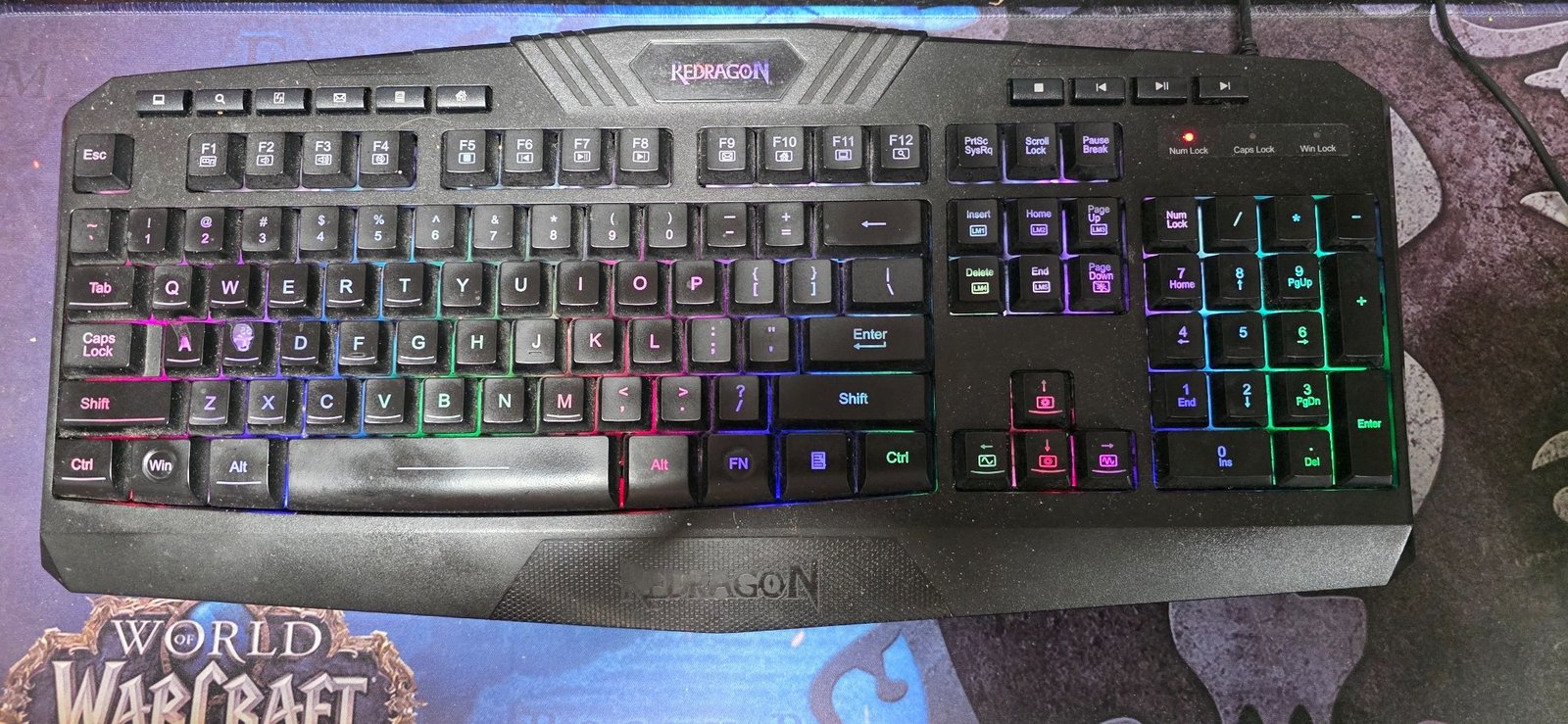 Long-term Redragon Harpe 2 K503RGB-1 keyboard after more than 2,500 hours of use