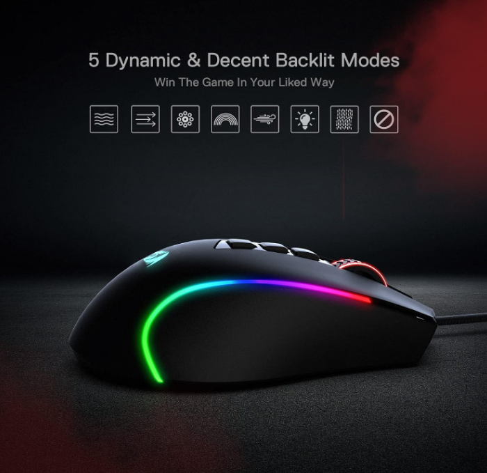 Redragon M612 RGB lighting modes