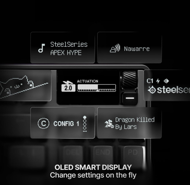SteelSeries Apex Pro TKL Gen 3 OLED Smart Display interface