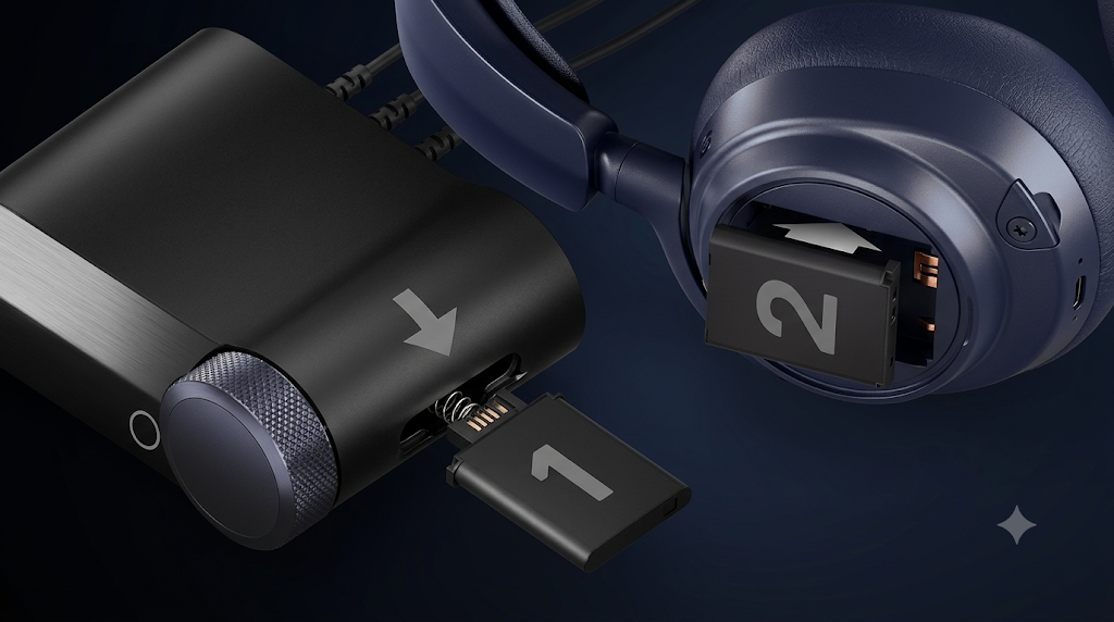 SteelSeries dual hot-swap battery system